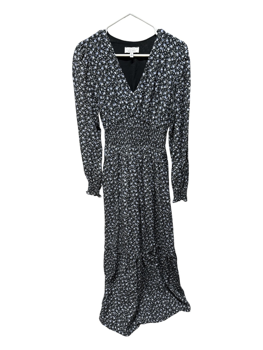 & Other stories black and blue floral print maxi dress